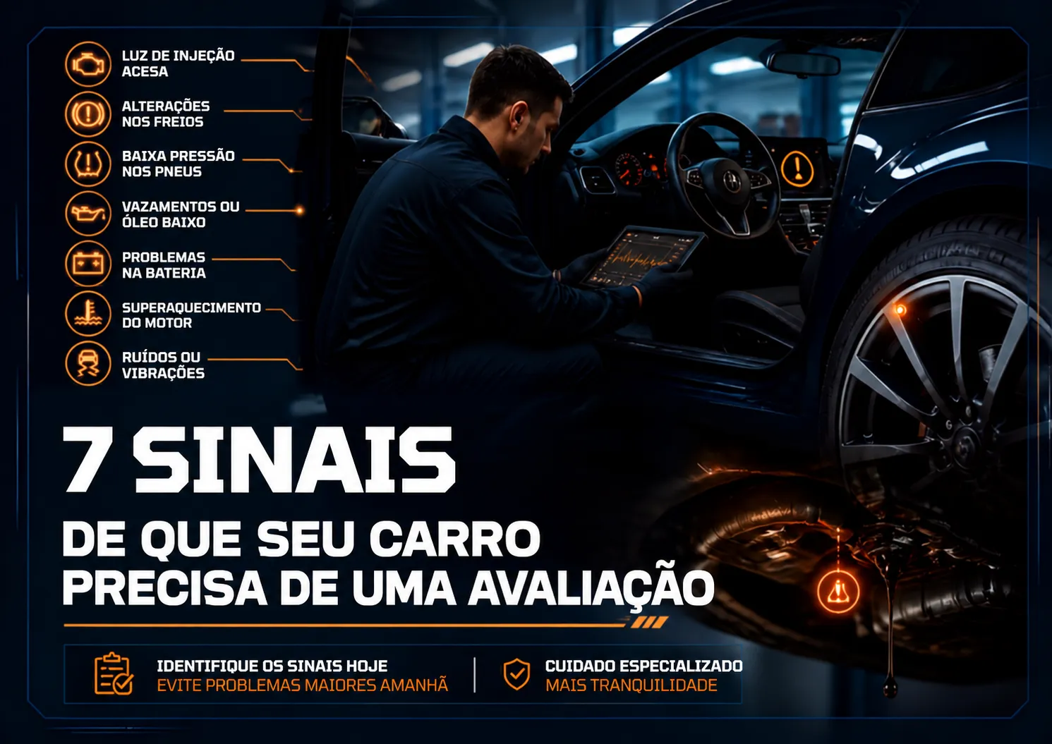 7 sinais de que seu carro precisa de uma avaliação